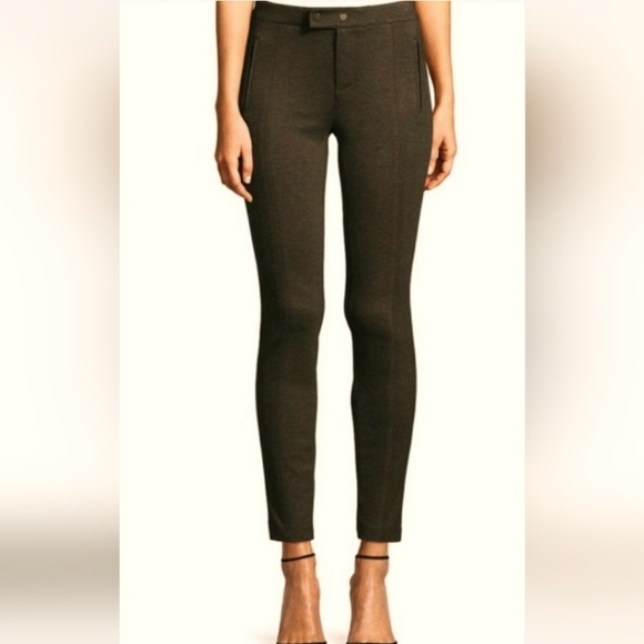 Olive Brown Ponte Knit Skinny Ankle Pants⛓️ - Picture 1 of 10